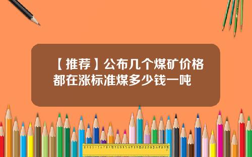 【推荐】公布几个煤矿价格都在涨标准煤多少钱一吨