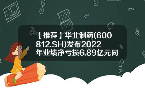【推荐】华北制药(600812.SH)发布2022年业绩净亏损6.89亿元同比由盈转亏-600812华北制药子公司