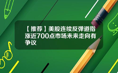 【推荐】美股连续反弹道指涨近700点市场未来走向有争议