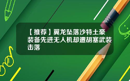 【推荐】翼龙坠落沙特土豪装备先进无人机却遭胡塞武装击落
