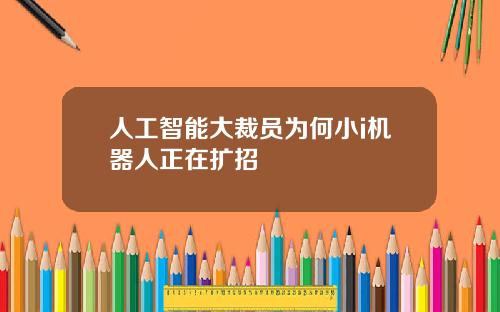 人工智能大裁员为何小i机器人正在扩招
