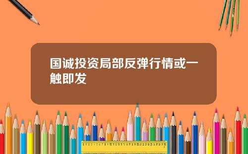 国诚投资局部反弹行情或一触即发