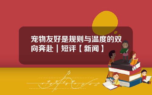 宠物友好是规则与温度的双向奔赴｜短评【新闻】