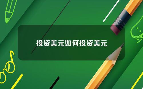 投资美元如何投资美元