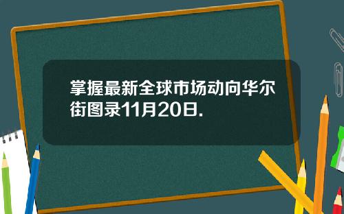 掌握最新全球市场动向华尔街图录11月20日.