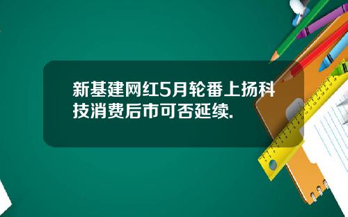 新基建网红5月轮番上扬科技消费后市可否延续.