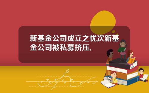新基金公司成立之忧次新基金公司被私募挤压.