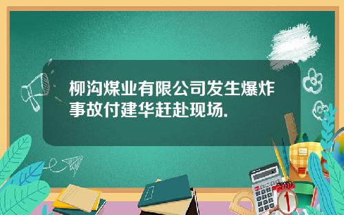 柳沟煤业有限公司发生爆炸事故付建华赶赴现场.