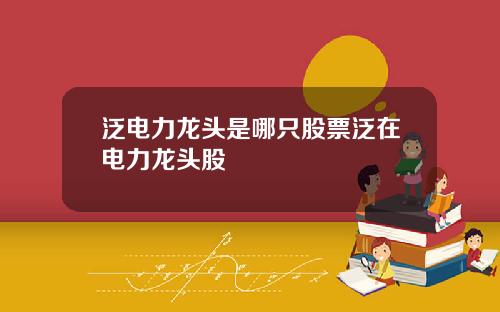 泛电力龙头是哪只股票泛在电力龙头股