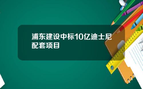 浦东建设中标10亿迪士尼配套项目