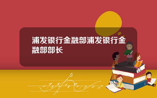 浦发银行金融部浦发银行金融部部长