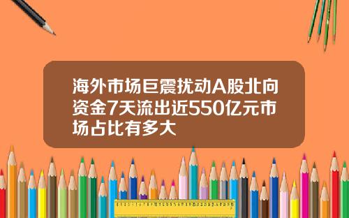 海外市场巨震扰动A股北向资金7天流出近550亿元市场占比有多大