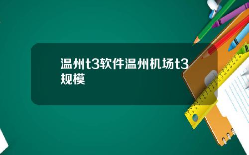温州t3软件温州机场t3规模