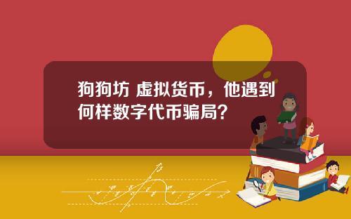 狗狗坊 虚拟货币,他遇到何样数字代币骗局?
