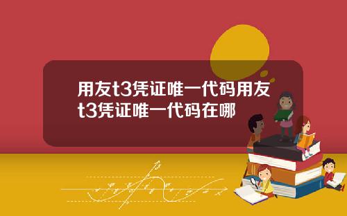 用友t3凭证唯一代码用友t3凭证唯一代码在哪