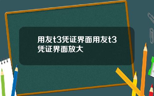 用友t3凭证界面用友t3凭证界面放大