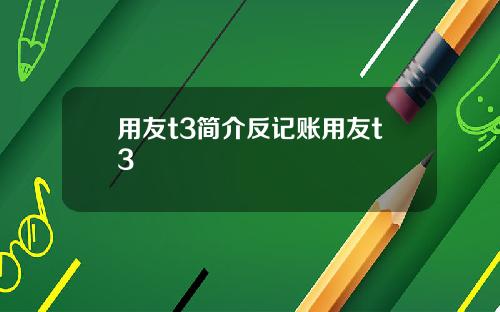 用友t3简介反记账用友t3