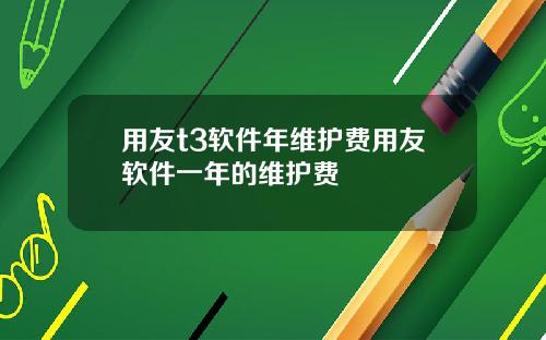 用友t3软件年维护费用友软件一年的维护费