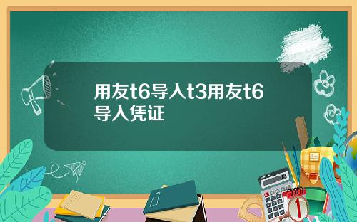 用友t6导入t3用友t6导入凭证