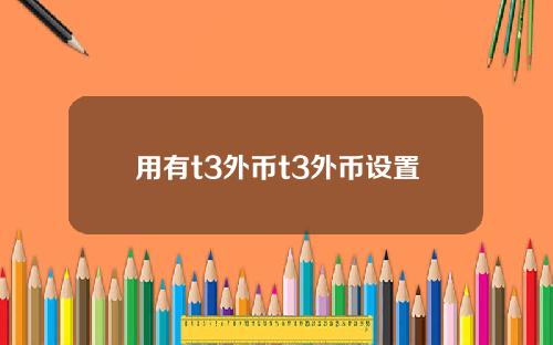 用有t3外币t3外币设置