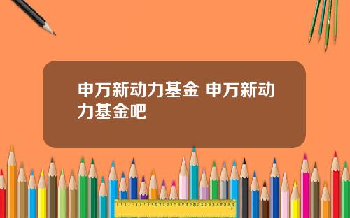 申万新动力基金 申万新动力基金吧