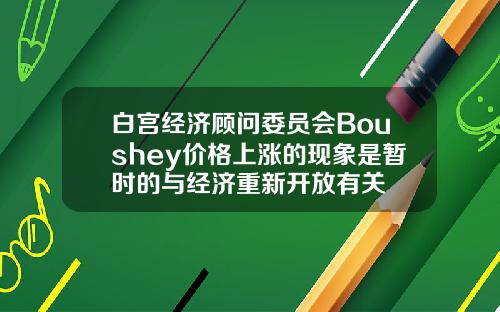白宫经济顾问委员会Boushey价格上涨的现象是暂时的与经济重新开放有关