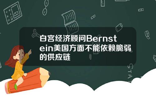 白宫经济顾问Bernstein美国方面不能依赖脆弱的供应链