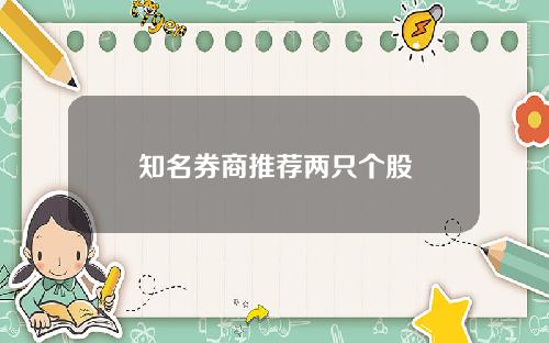 知名券商推荐两只个股