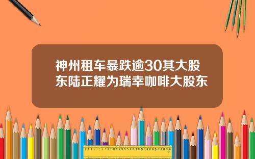 神州租车暴跌逾30其大股东陆正耀为瑞幸咖啡大股东