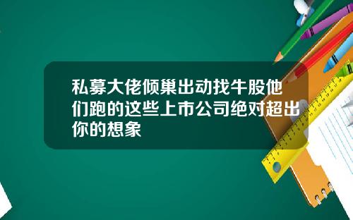 私募大佬倾巢出动找牛股他们跑的这些上市公司绝对超出你的想象