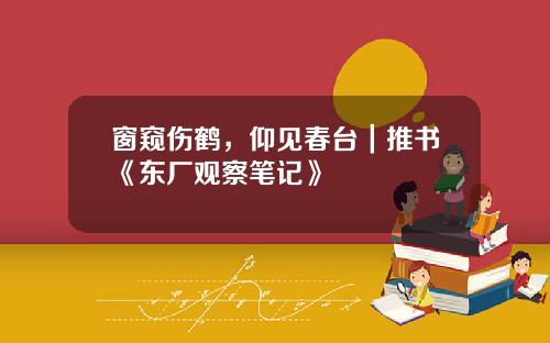 窗窥伤鹤,仰见春台|推书《东厂观察笔记》