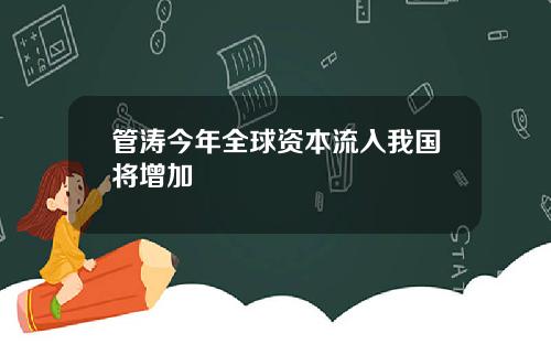 管涛今年全球资本流入我国将增加