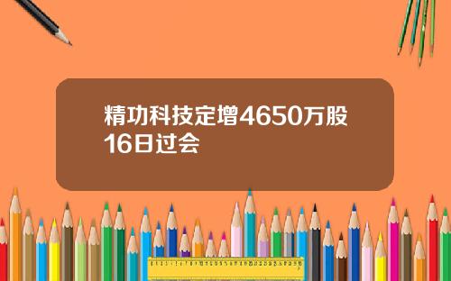 精功科技定增4650万股16日过会