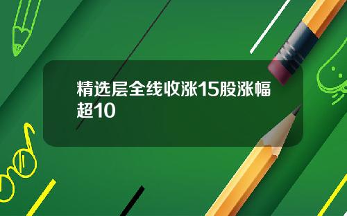 精选层全线收涨15股涨幅超10