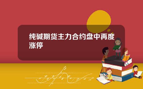 纯碱期货主力合约盘中再度涨停