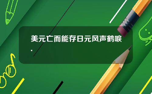 美元亡而能存日元风声鹤唳.