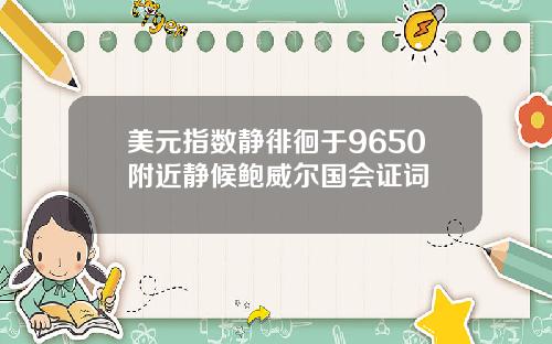 美元指数静徘徊于9650附近静候鲍威尔国会证词