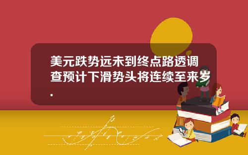 美元跌势远未到终点路透调查预计下滑势头将连续至来岁.