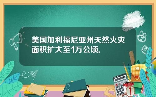 美国加利福尼亚州天然火灾面积扩大至1万公顷.