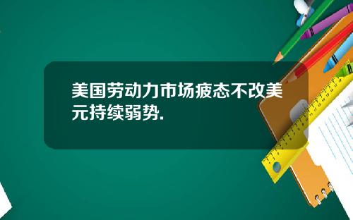 美国劳动力市场疲态不改美元持续弱势.