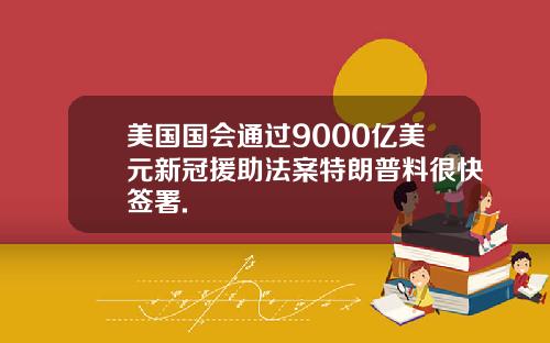 美国国会通过9000亿美元新冠援助法案特朗普料很快签署.