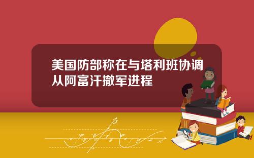 美国防部称在与塔利班协调从阿富汗撤军进程
