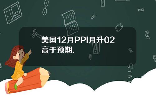 美国12月PPI月升02高于预期.