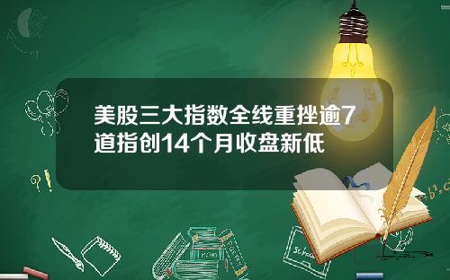 美股三大指数全线重挫逾7道指创14个月收盘新低