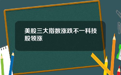 美股三大指数涨跌不一科技股领涨