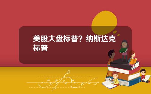 美股大盘标普?纳斯达克 标普