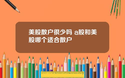 美股散户很少吗 a股和美股哪个适合散户