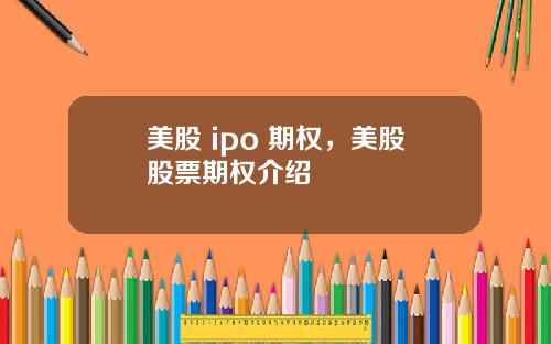 美股 ipo 期权,美股股票期权介绍