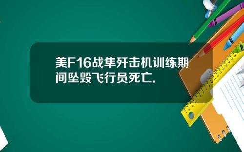 美F16战隼歼击机训练期间坠毁飞行员死亡.
