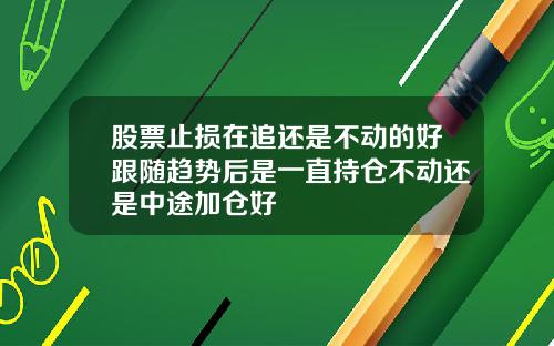 股票止损在追还是不动的好跟随趋势后是一直持仓不动还是中途加仓好